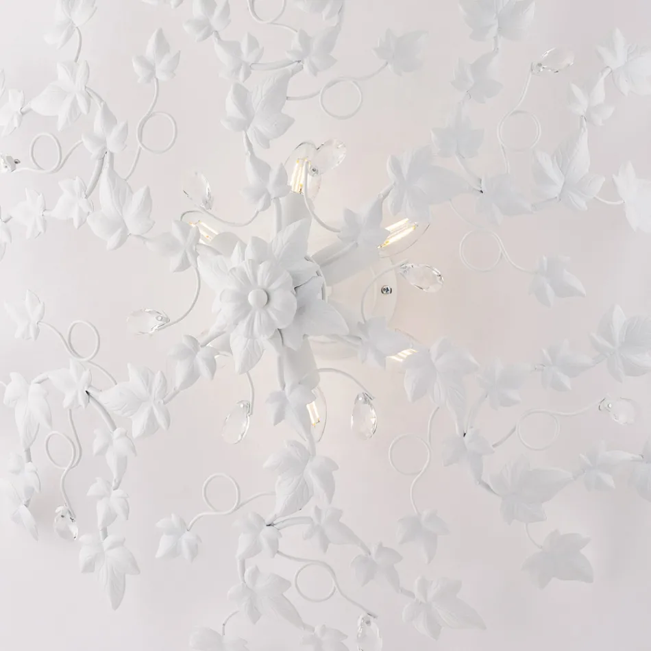 Kryształowy żyrandol wiszący, który podkreśli jasne wnętrza – Orchidea Viadurini