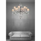 Żyrandol ze szkła weneckiego 12 lamp, Made in Italy - Milagros Viadurini