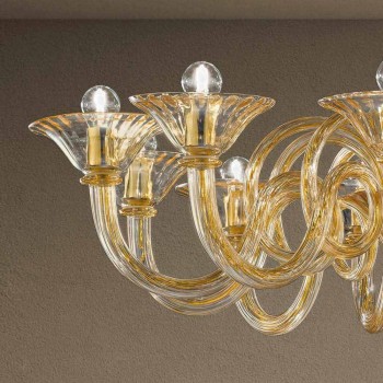 12 świateł Ręcznie robiony żyrandol ze szkła weneckiego Made in Italy - Margherita