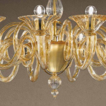 12 świateł Ręcznie robiony żyrandol ze szkła weneckiego Made in Italy - Margherita