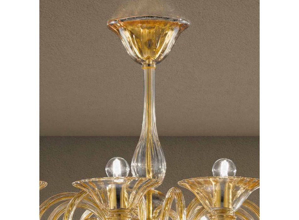 12 świateł Ręcznie robiony żyrandol ze szkła weneckiego Made in Italy - Margherita Viadurini