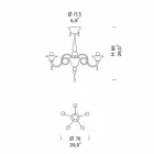 Żyrandol ze szkła weneckiego 5 lampek, ręcznie robiony we Włoszech - Margherita Viadurini