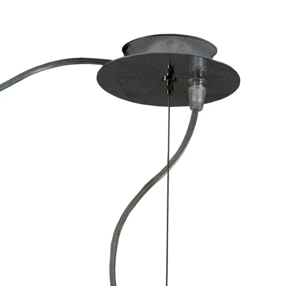 Zdecentralizowany żyrandol z małą i dużą szklaną lampą Made in Italy - Elisia Viadurini