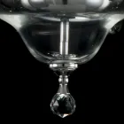 projekt żyrandol 6 diod szkło i kryształ Ivy, wykonane we Włoszech Viadurini