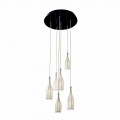 Lampa wiszaca design 6 punktowa Grilli Mathusalem made in Italy