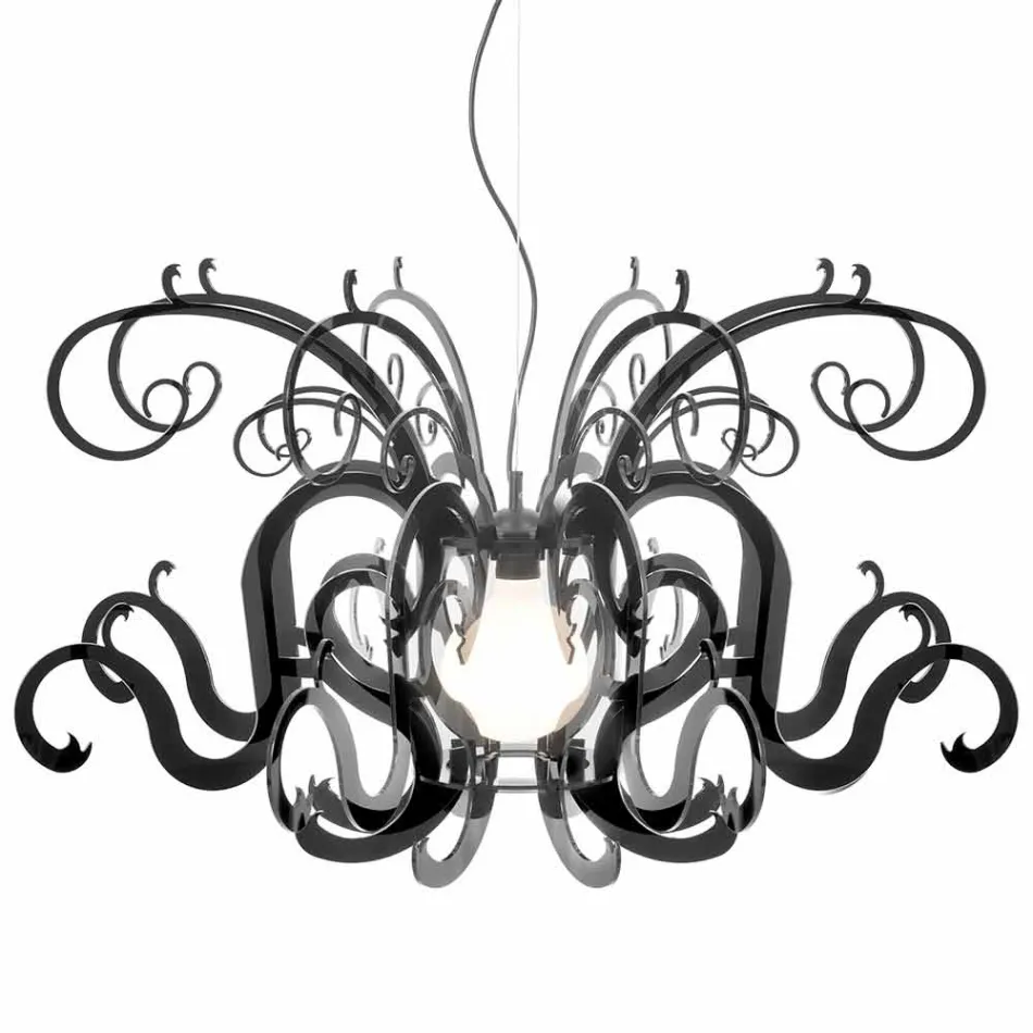 Nowoczesny żyrandol z pleksi, produkowany we Włoszech, Malito Viadurini