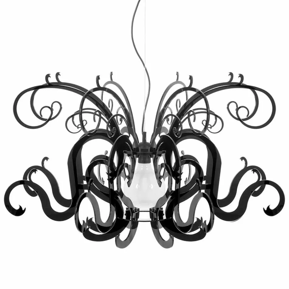 Nowoczesny żyrandol z pleksi, produkowany we Włoszech, Malito Viadurini