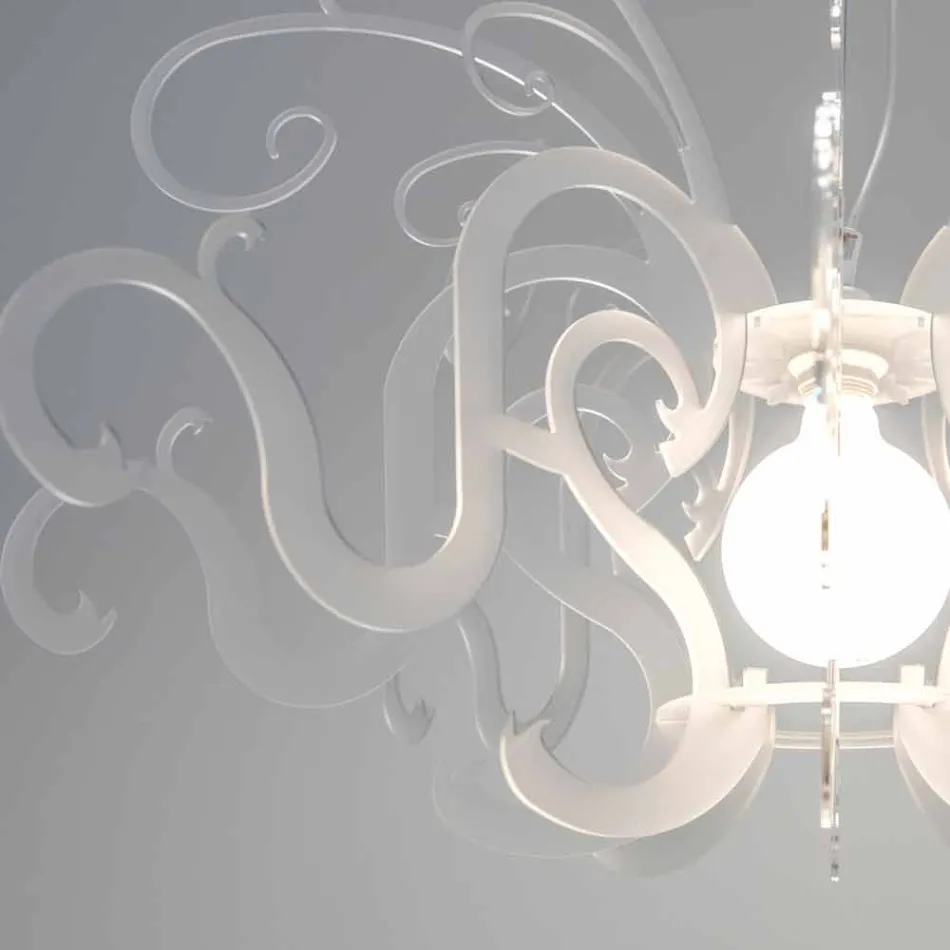 Nowoczesny żyrandol z pleksi, produkowany we Włoszech, Malito Viadurini