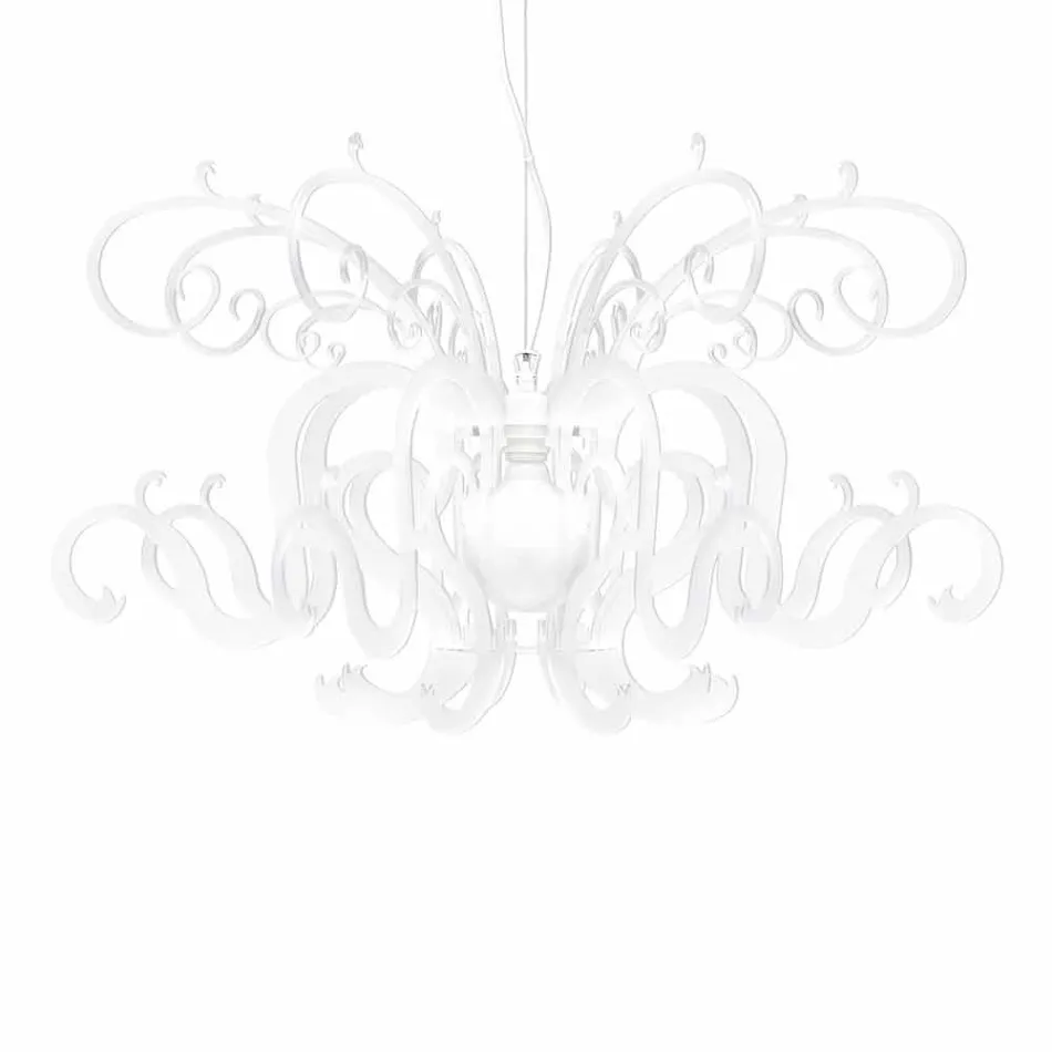 Nowoczesny żyrandol z pleksi, produkowany we Włoszech, Malito Viadurini