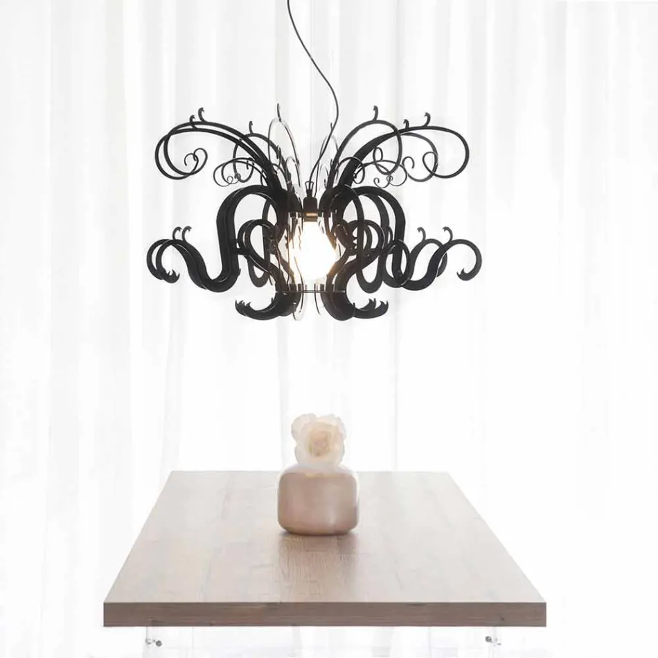 Nowoczesny żyrandol z pleksi, produkowany we Włoszech, Malito Viadurini