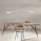 Ręcznie robiony żyrandol ze stali malowanej na biało Made in Italy - Elica Viadurini