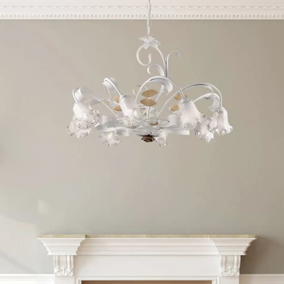 Żelazny żyrandol w kolorze kości słoniowej, wyprodukowany we Włoszech do wystroju wnętrz – Marrakesz Viadurini