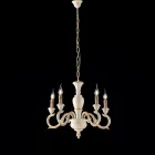 Drewniany żyrandol wyprodukowany we Włoszech do dekoracji wnętrz - Florencja Viadurini