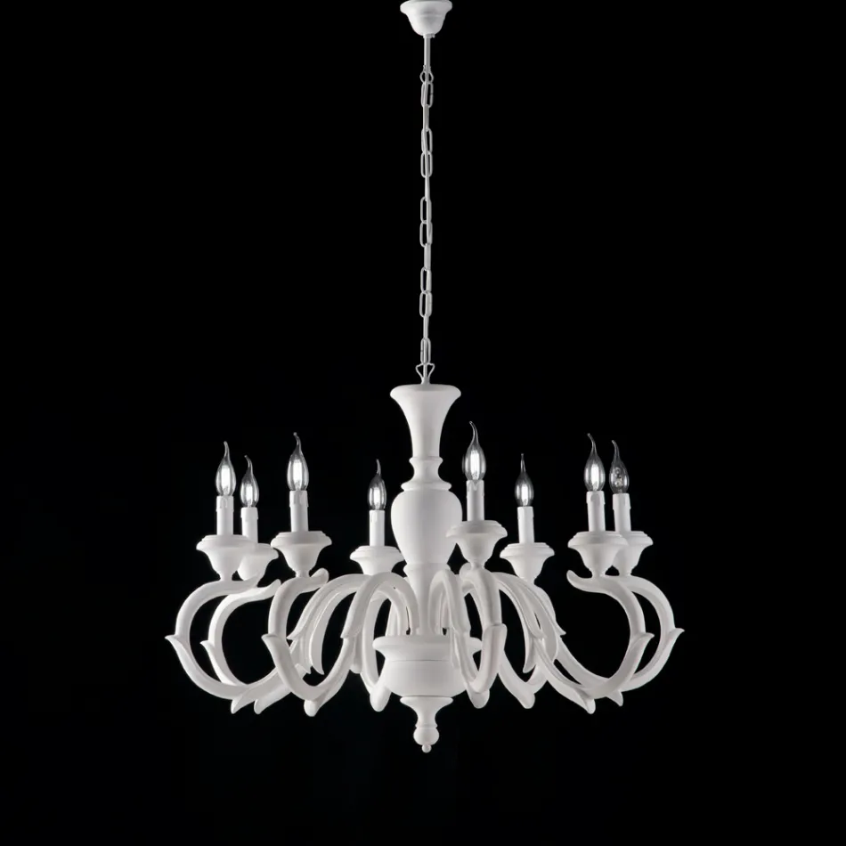 Drewniany żyrandol wyprodukowany we Włoszech do dekoracji wnętrz - Florencja Viadurini