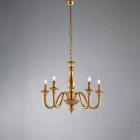 Drewniany żyrandol do dekoracji wnętrz, wyprodukowany we Włoszech - Siena Viadurini
