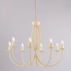 Biały metalowy żyrandol do oświetlenia eleganckich przestrzeni – Roccia Viadurini