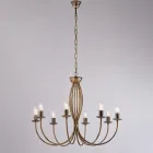 Biały metalowy żyrandol do oświetlenia eleganckich przestrzeni – Roccia Viadurini