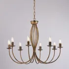 Biały metalowy żyrandol do oświetlenia eleganckich przestrzeni – Roccia Viadurini