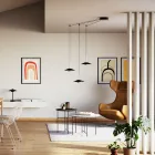 Metalowy żyrandol z różnymi wykończeniami, wyprodukowany we Włoszech - Mira Viadurini