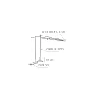 Metalowy żyrandol z różnymi wykończeniami, wyprodukowany we Włoszech - Mira Viadurini