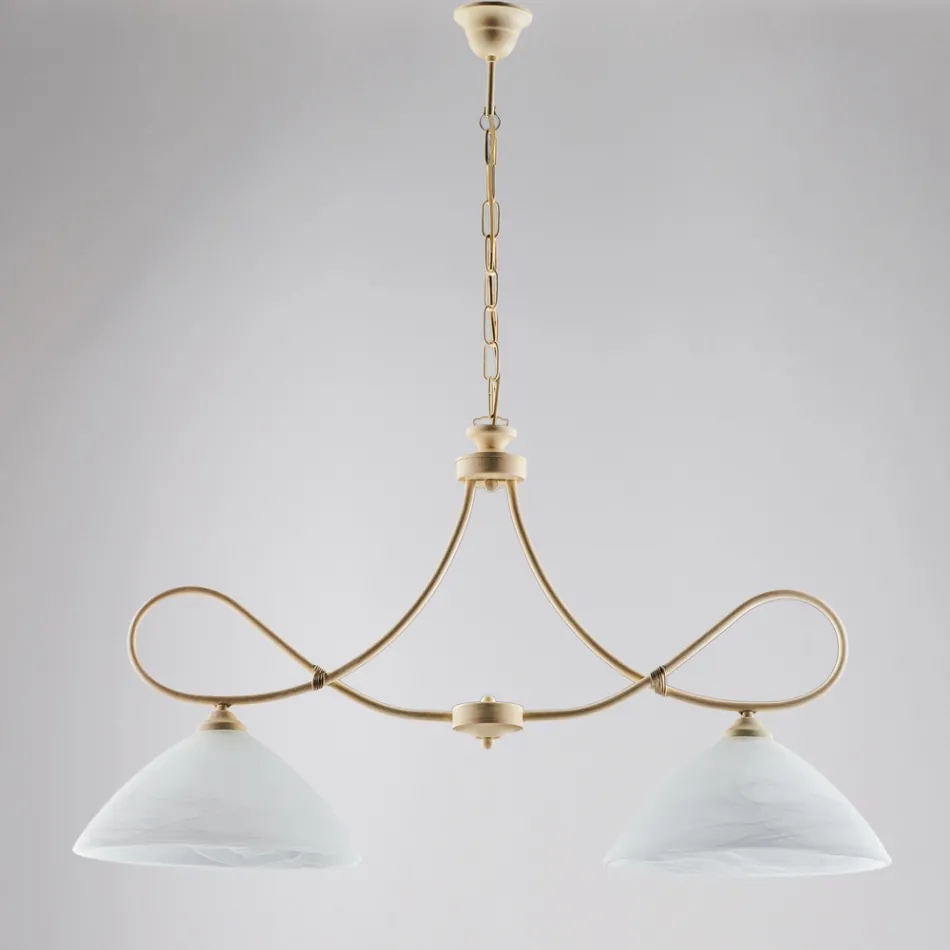 Eclisse: Żyrandol z metalu i białej ceramiki do eleganckich wnętrz. Viadurini