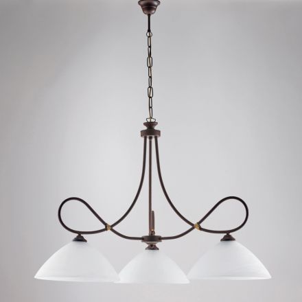 Metalowy i biały ceramiczny żyrandol, który upiększy Twoje wnętrze – Eclisse Viadurini