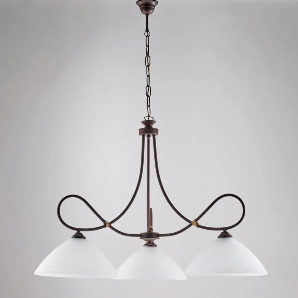 Metalowy i biały ceramiczny żyrandol, który upiększy Twoje wnętrze – Eclisse Viadurini