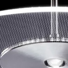 Metalowy żyrandol z dyfuzorem z pleksiglasu z mikrokropkami - Nora Viadurini