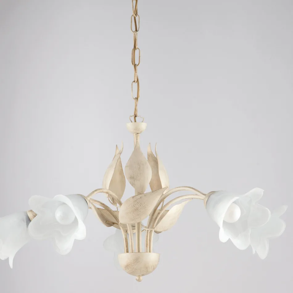 Żyrandol z metalu i szkła do oświetlenia wyrafinowanych wnętrz – Sirio Viadurini