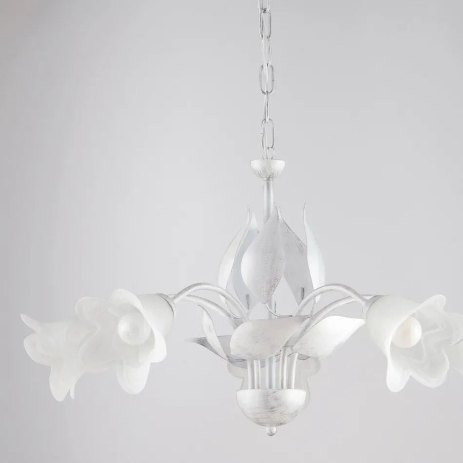 Żyrandol z metalu i szkła do oświetlenia wyrafinowanych wnętrz – Sirio Viadurini