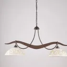 2-punktowy szklany metalowy żyrandol do oświetlenia wnętrz - Musca Viadurini