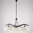 3-punktowy szklany metalowy żyrandol do oświetlenia wnętrz - Musca Viadurini