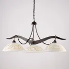 3-punktowy szklany metalowy żyrandol do oświetlenia wnętrz - Musca Viadurini