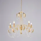 Metalowy żyrandol do jasnych i przytulnych wnętrz – Perla Viadurini