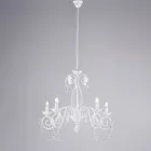 Metalowy żyrandol do jasnych i przytulnych wnętrz – Perla Viadurini