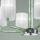 Żyrandol ze szkła i metalu weneckiego Ręcznie robiony we Włoszech - Graham Viadurini