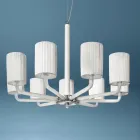 Żyrandol ze szkła i metalu weneckiego Ręcznie robiony we Włoszech - Graham Viadurini