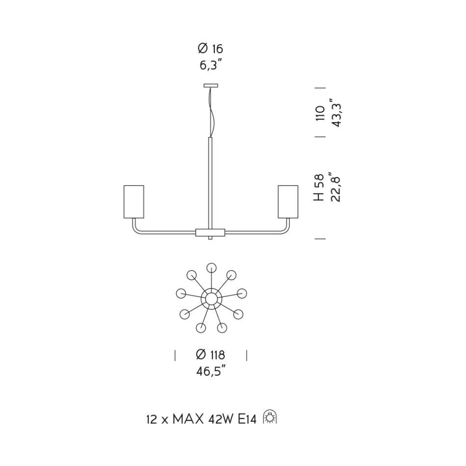 Żyrandol ze szkła i metalu weneckiego Ręcznie robiony we Włoszech - Graham Viadurini
