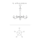 Żyrandol ze szkła weneckiego w stylu klasycznym - Demetra Viadurini