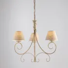 Dwuczęściowy żyrandol ze szkła i metalu do eleganckich wnętrz – Draco Viadurini