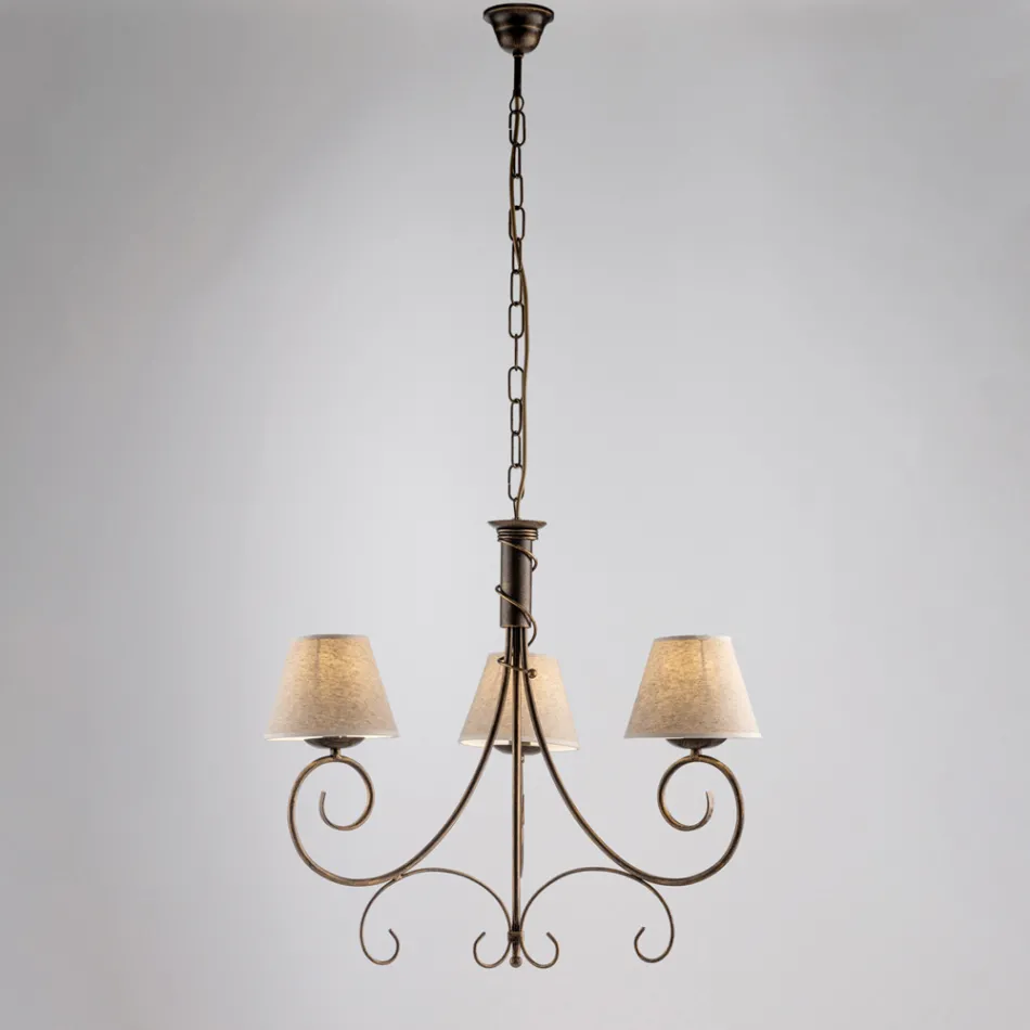 Dwuczęściowy żyrandol ze szkła i metalu do eleganckich wnętrz – Draco Viadurini