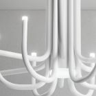 Żyrandol LED z 13 światłami w kolorze białym, czarnym lub złotym lakierowanym metalem - Scorpio Viadurini