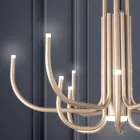 Żyrandol LED z 13 światłami w kolorze białym, czarnym lub złotym lakierowanym metalem - Scorpio Viadurini