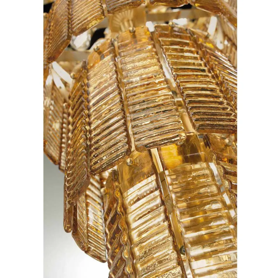 Nowoczesny żyrandol 12 lamp z włoskiego luksusowego ręcznie wykonanego szkła - Valadier Viadurini