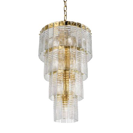 Nowoczesny żyrandol 12 lamp z włoskiego luksusowego ręcznie wykonanego szkła - Valadier Viadurini