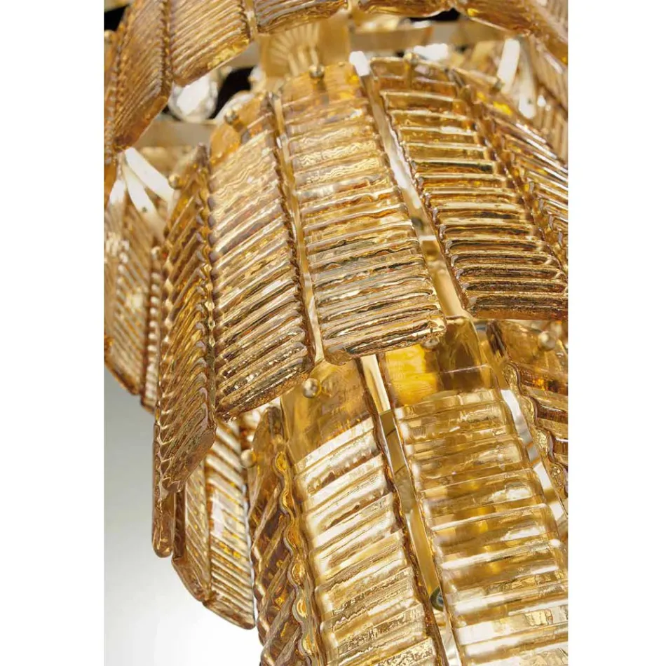 Nowoczesny żyrandol 36 świateł z włoskiego luksusowego ręcznie wykonanego szkła - Valadier Viadurini