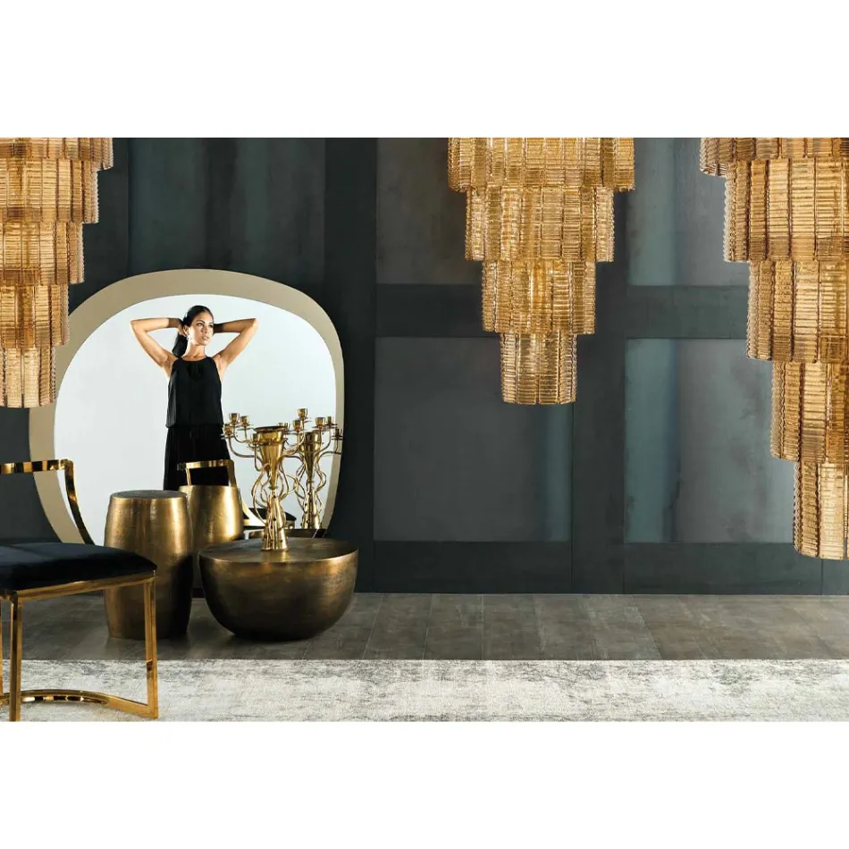 Nowoczesny żyrandol 36 świateł z włoskiego luksusowego ręcznie wykonanego szkła - Valadier Viadurini