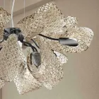 Nowoczesny żyrandol z 12 lampkami ze szkła weneckiego, wyprodukowany we Włoszech - Diamonique Viadurini