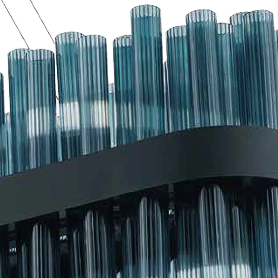 Nowoczesny luksusowy włoski żyrandol z dmuchanego szkła rzemieślniczego - Maesta Viadurini