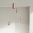 Nowoczesny żyrandol z malowanego proszkowo aluminium i regulowanego kabla - Buxus Viadurini